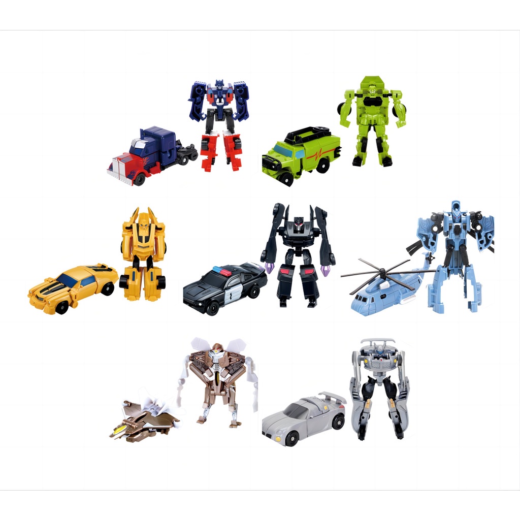 Mô Hình Đồ Chơi Xe Biến Hình Rô Bốt mini 17 Loại Dành Cho Trẻ Em