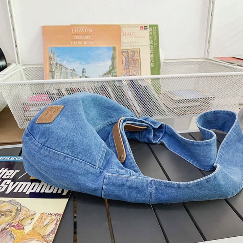 Túi Xách Denim Đeo Chéo Sức Chứa Lớn Thời Trang Dành Cho Nữ