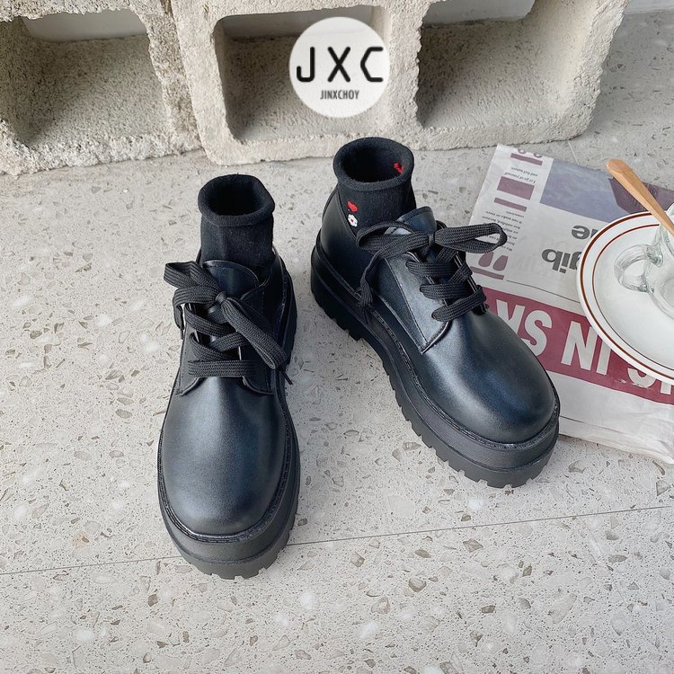 JINxCHOY Giày Nữ Cột Dây Đế Dày Thoải Mái Thời Trang