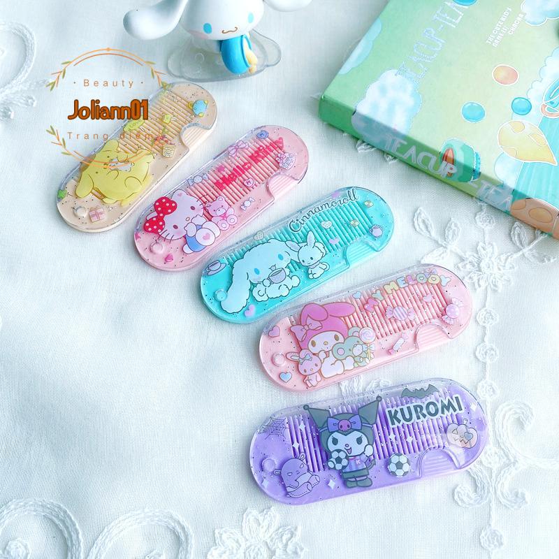🎐Joliann🎐Lược Chải Tóc Mini Bằng Nhựa Họa Tiết Hoạt Hình Kuromi Melody Dễ Thương Cho Bé Gái