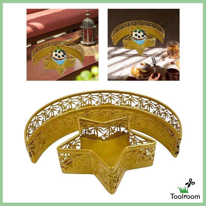 Set 2 Khay Sắt Trưng Bày Bánh Mì / Món Tráng Miệng Kiểu Ramadan