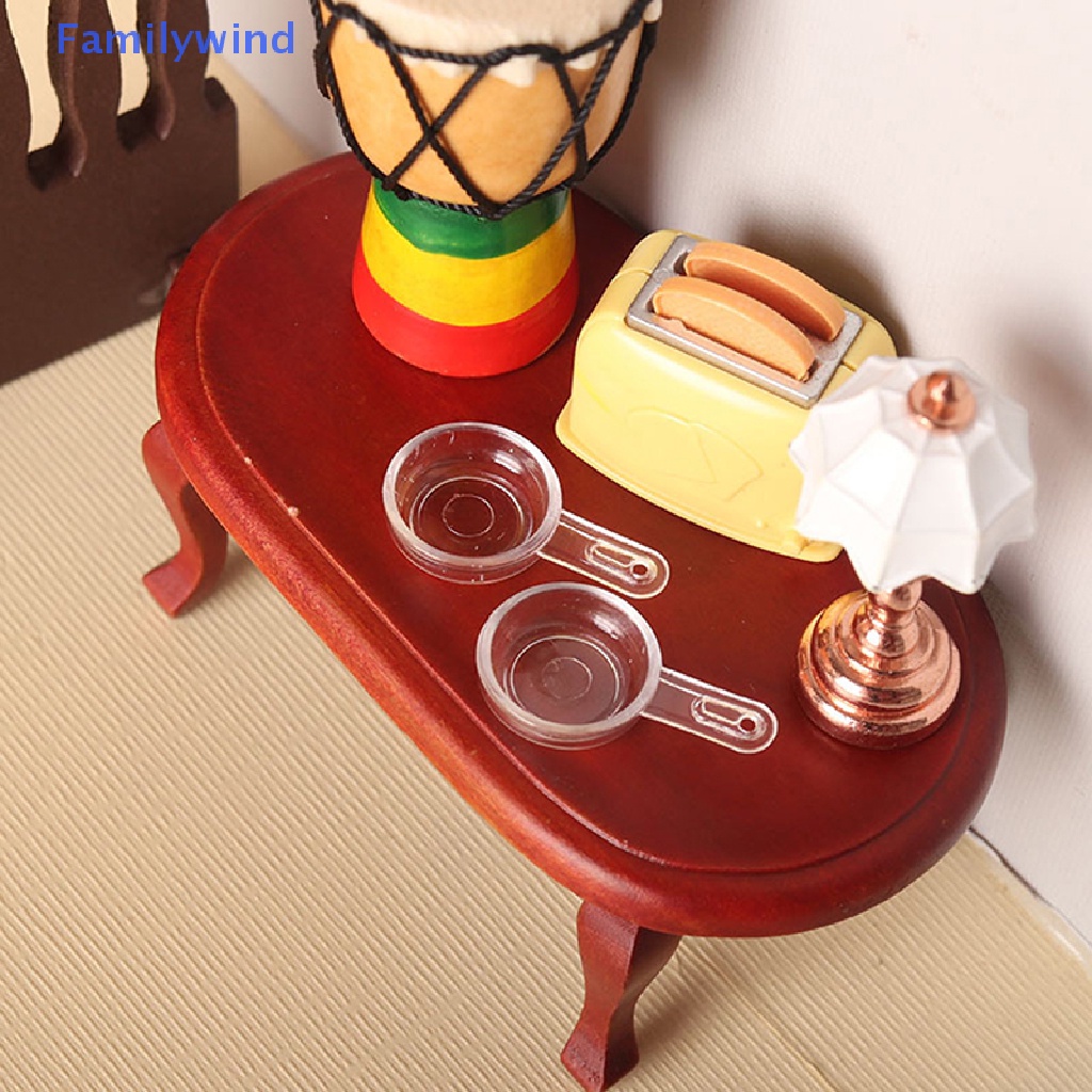 Set 2 Chảo Mini Bằng Nhựa Trong Suốt Dùng Trang Trí Nhà Búp Bê