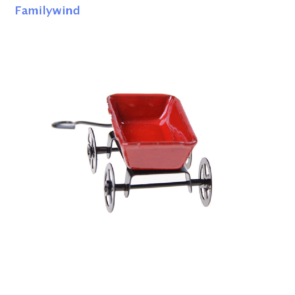 Mô Hình Xe Đẩy Em Bé Bằng Kim Loại Tỉ Lệ 1: 12 Trang Trí Nhà Búp Bê