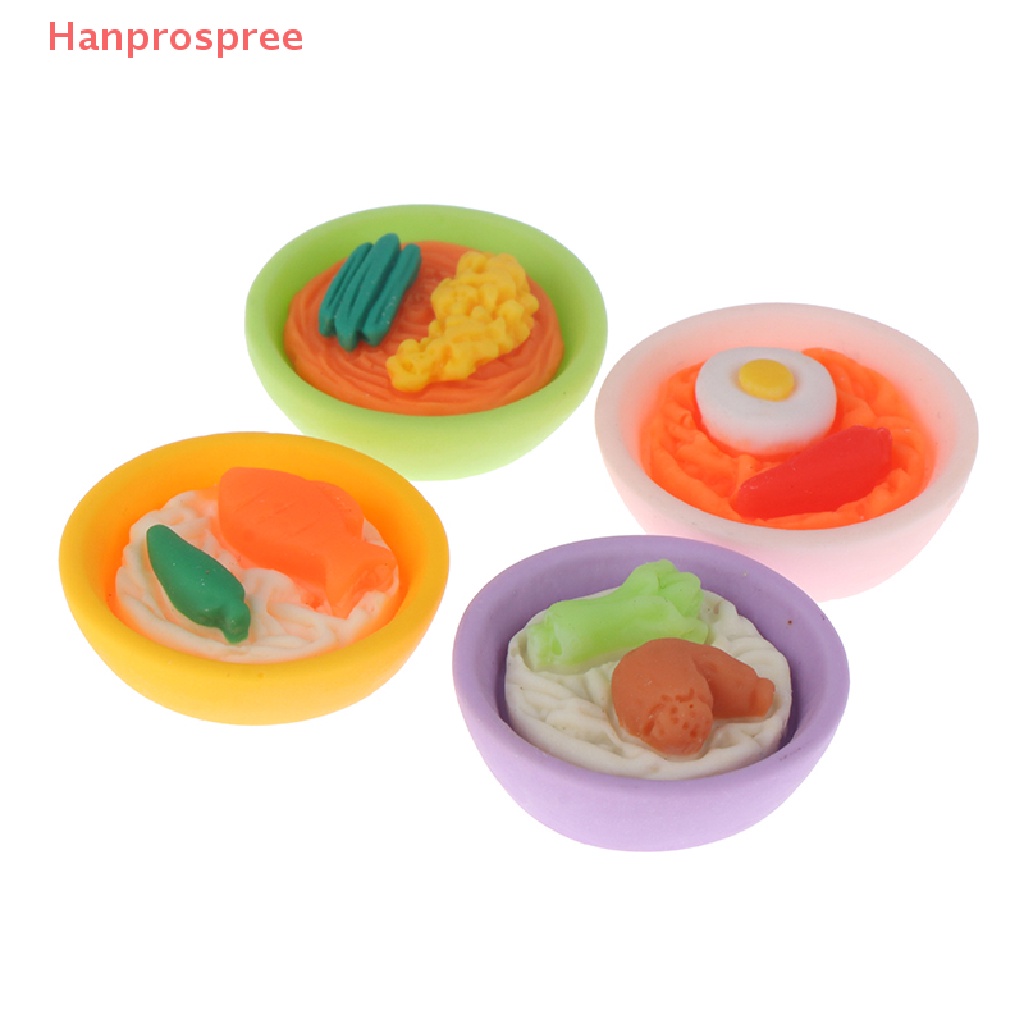 Bộ 4 Đồ Chơi Mô Hình Tô Mì / Rau Củ Quả 1: 12 Trang Trí Nhà Búp Bê