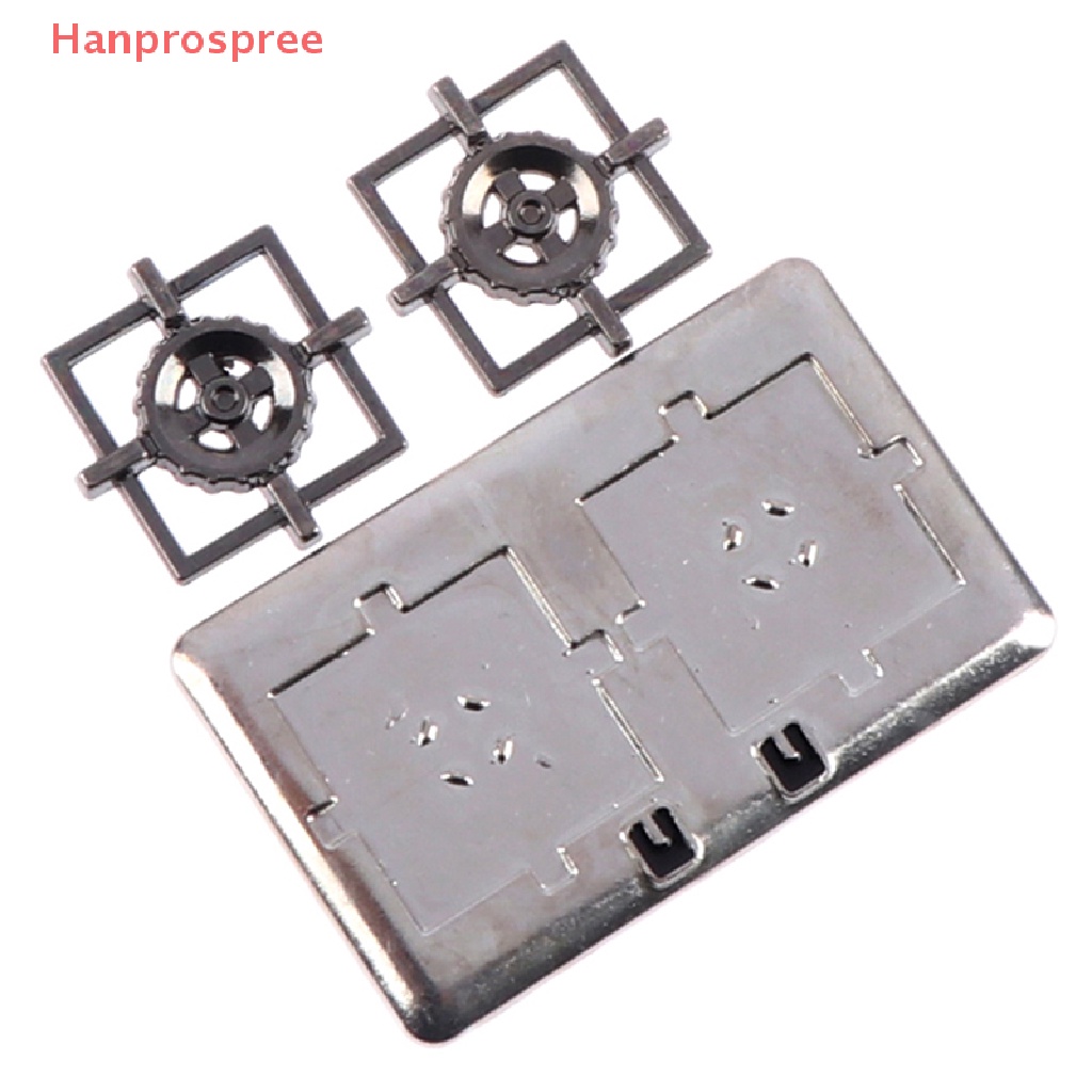 1 Bộ Bếp Gas Mini Bằng Kim Loại Dùng Trang Trí Nhà Búp Bê 1: 12