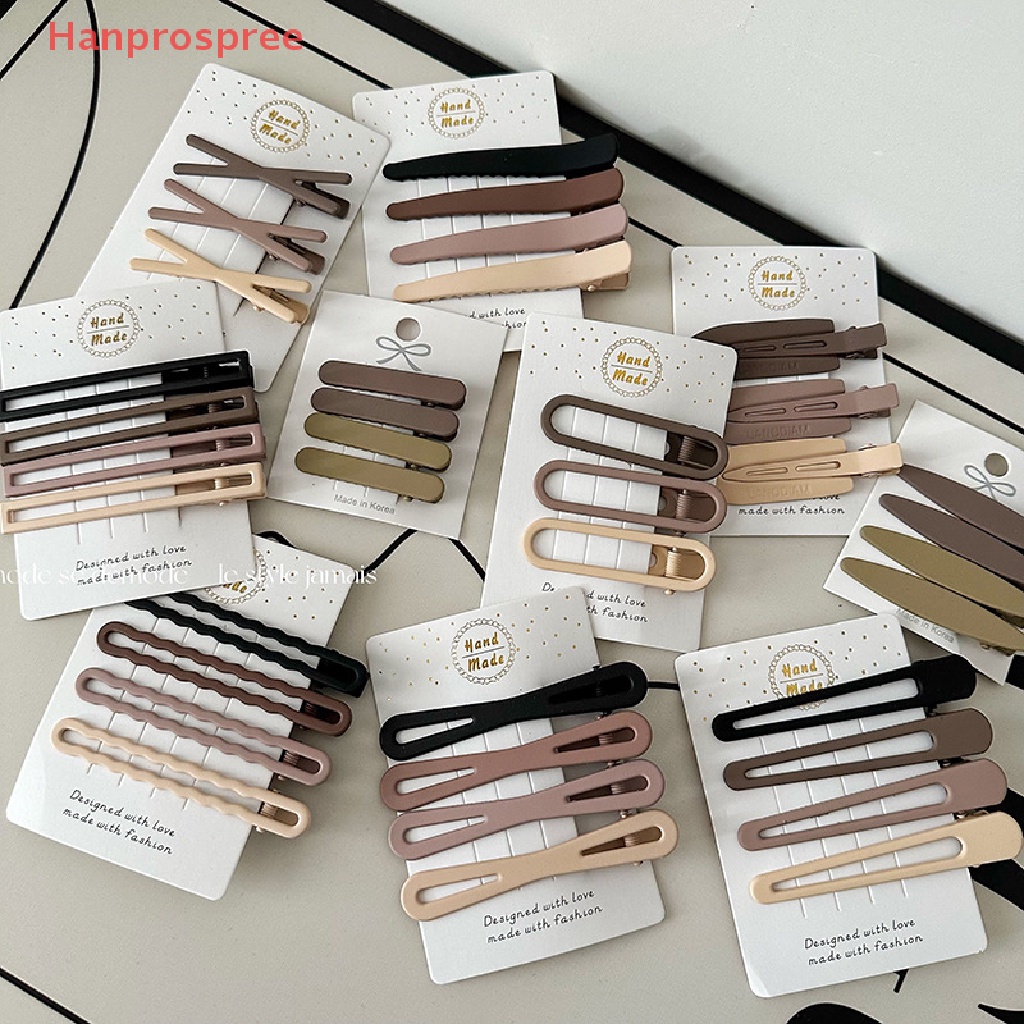 Bộ 3 / 4 Kẹp Tóc Bằng Hợp Kim Họa Tiết Hình Học Phong Cách Cổ Điển Mới Cho Nữ