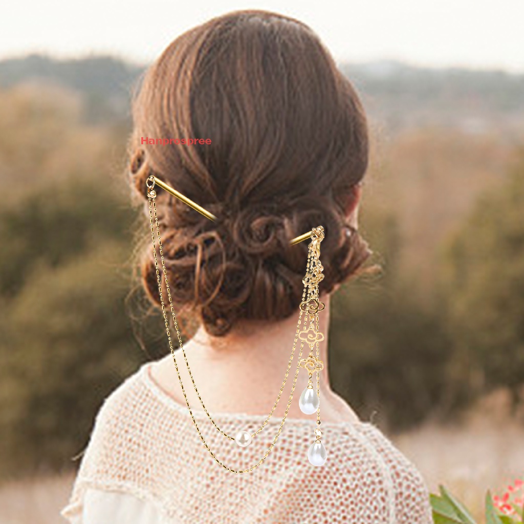 Bộ 2 Trâm Cài Tóc Tua Rua Phong Cách Trung Hoa Cổ Điển