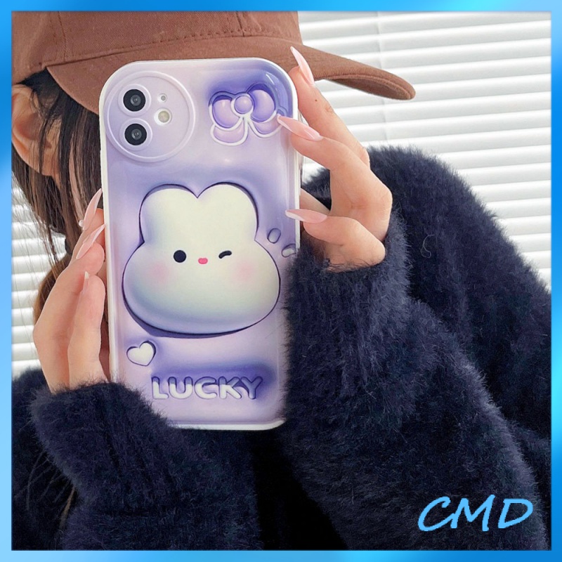 Ốp lưng iphone Điện Thoại di động đệm khí thỏ tinh cầu đáng yêu, vỏ mềm silicon chống rơi Cho Iphone 6 / 6S / 6splus / se / 7 / 7plus / 8 / 8plus / X / xs / xsmax / 11 / 12 / 13 / 14 / Plus / Pro / Pro Max-5072