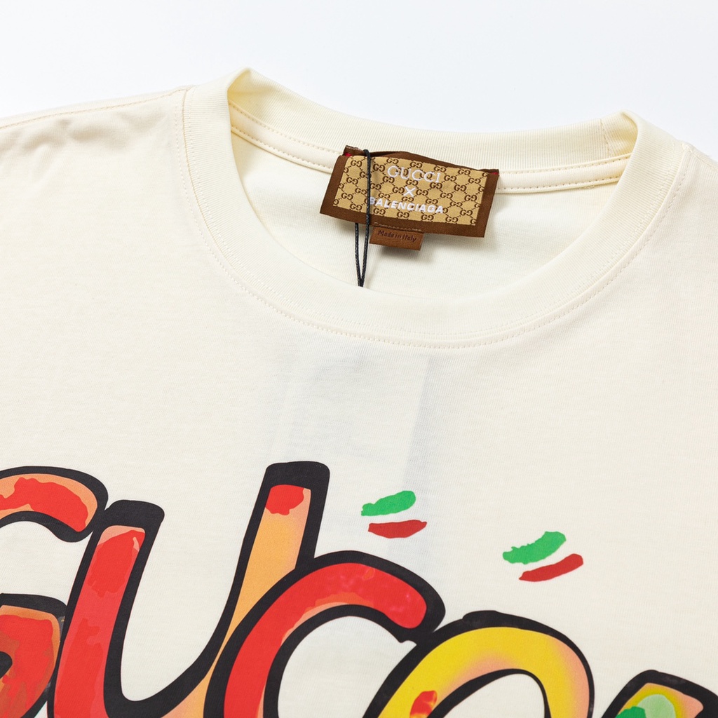 Áo Thun Sweater In Logo Graffiti 23ss Thiết Kế Thương Hiệu BLCG X GG Phong Cách Đường Phố Sang Trọng Cho Nam Và Nữ