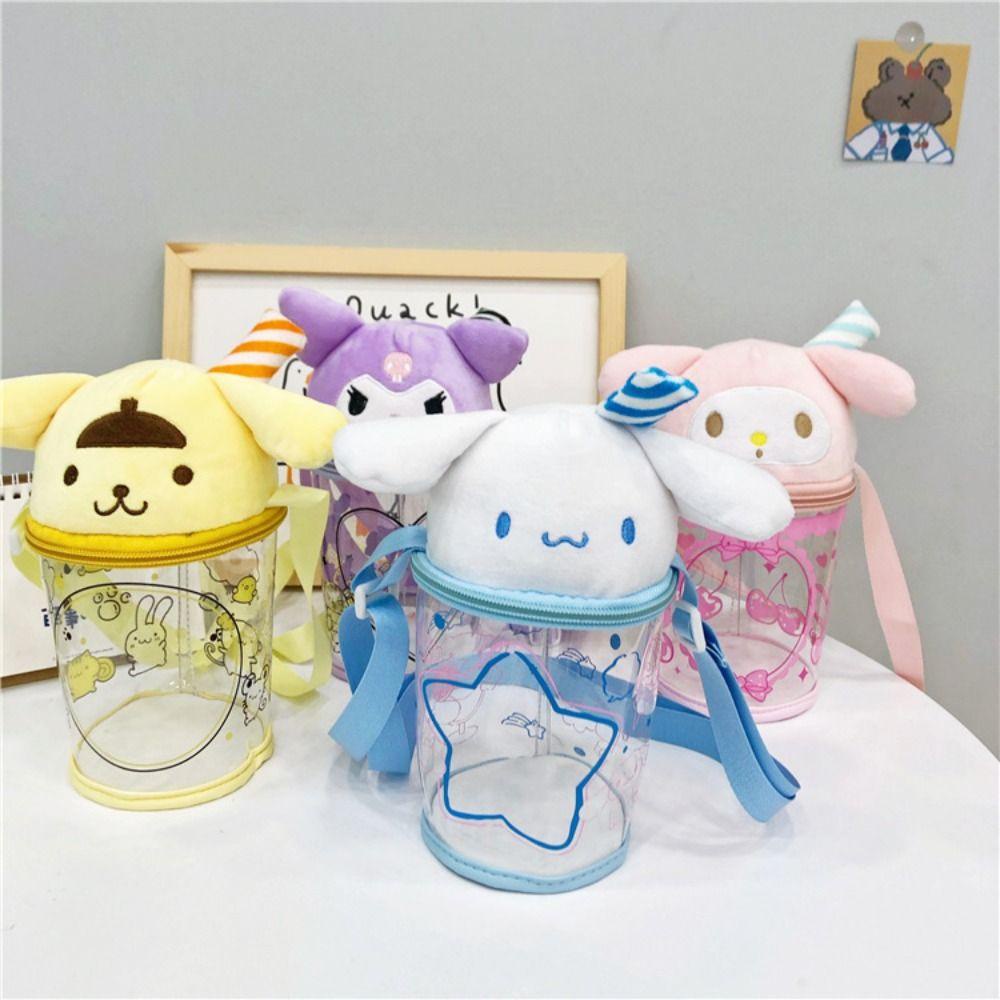 Staiai Túi Đeo Chéo Trong Suốt Bằng pvc Hình Gấu Bông kuromi melody pompompurin Dễ Thương