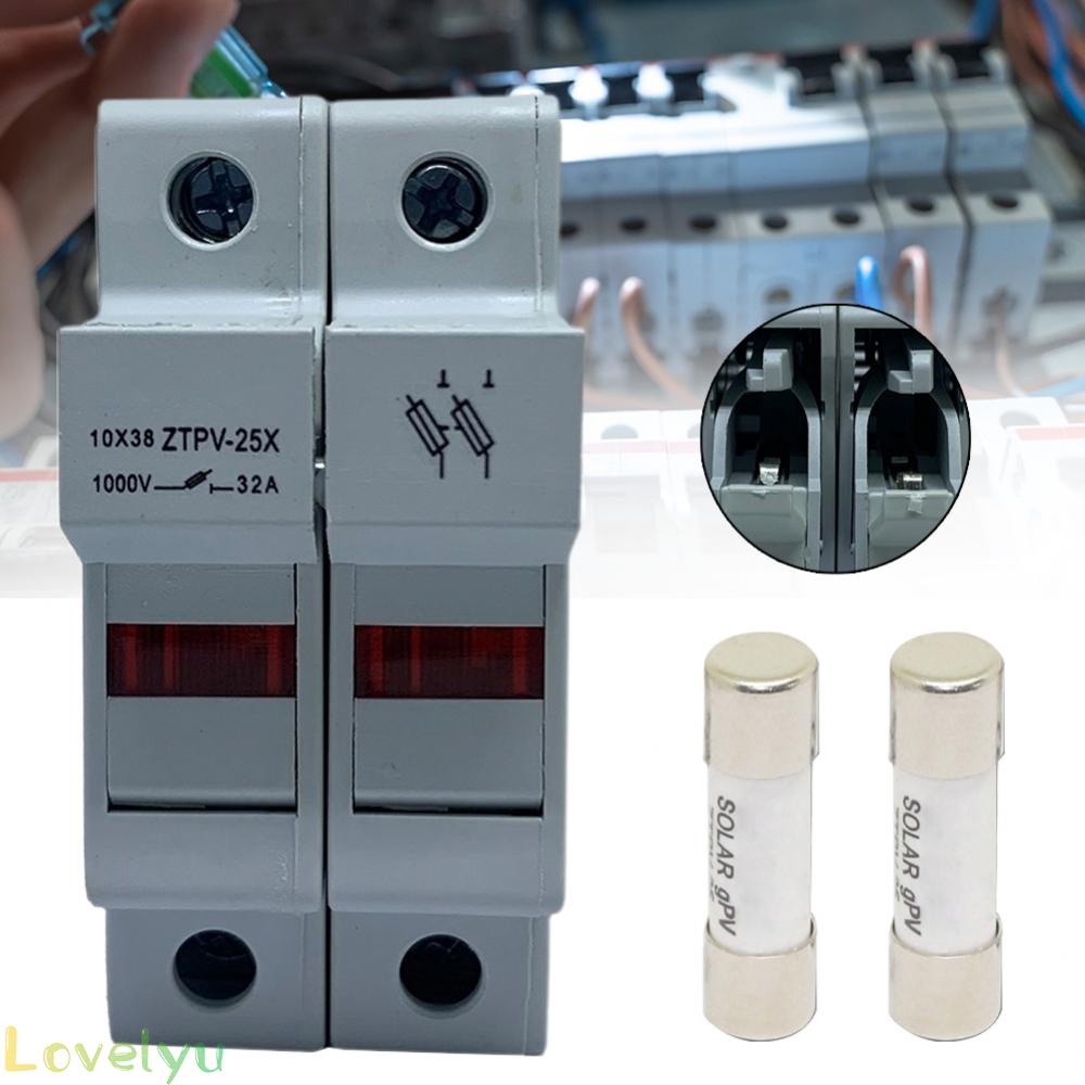 ⭐2023 ⭐2P Solar PV Fuse 1000V DC Fuse 10x38mm PV with LED Fuse Holder  for Solar System