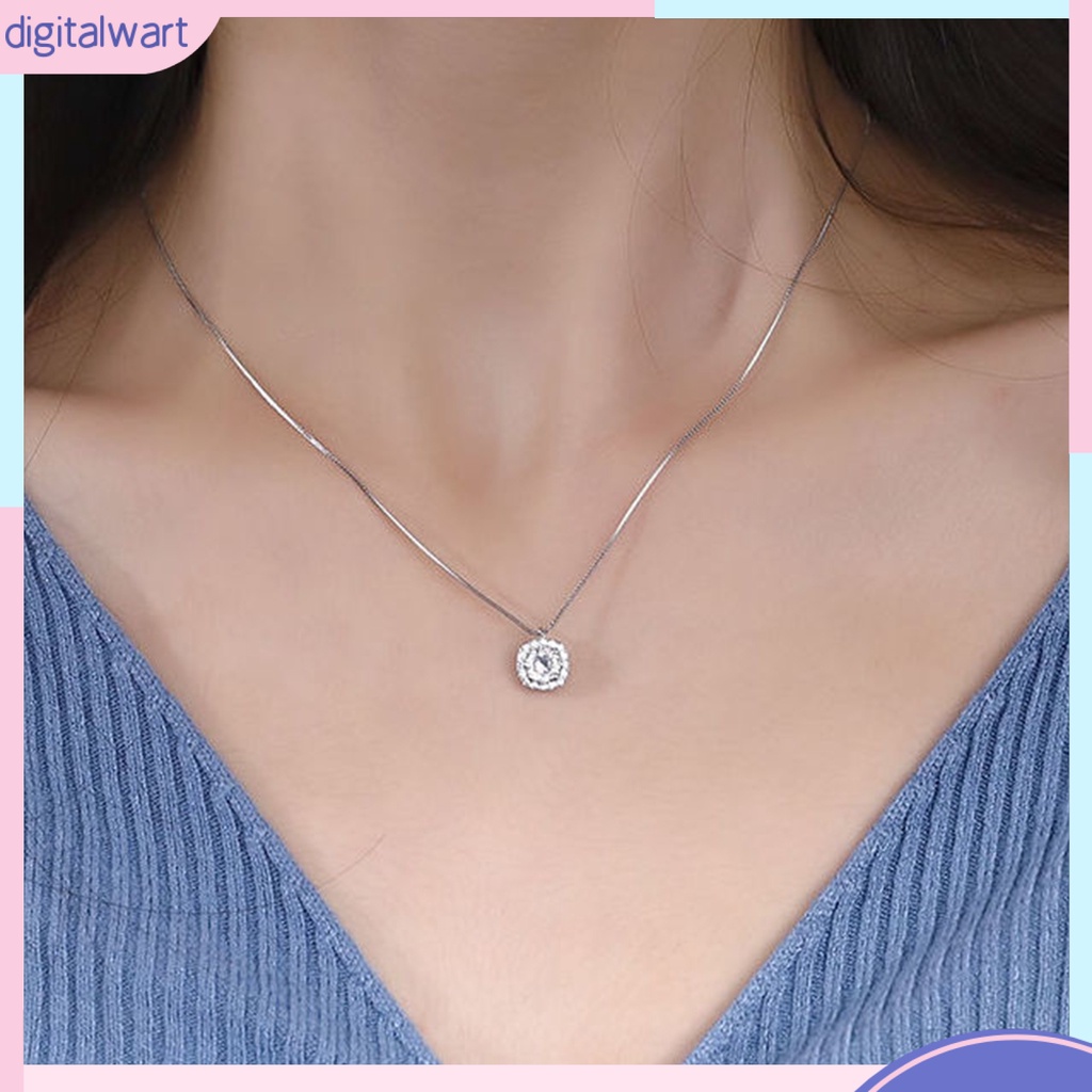 Vòng cổ Mặt Vuông Đính Đá Sang Trọng Cho Nữ