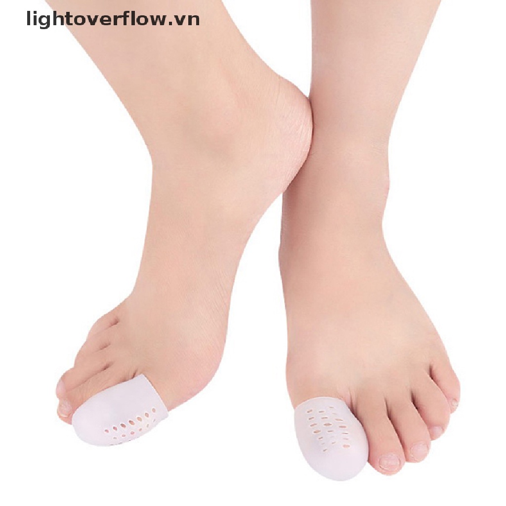 Bộ 2 Ống Silicon Tách Ngón Chân Cái Thoáng Khí Bảo Vệ Ngón Chân