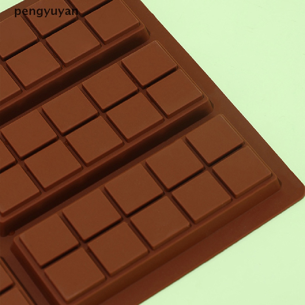 Khuôn Silicone Làm Bánh Waffle / Chocolate 6 Ngăn Hình Chữ Nhật Nhỏ