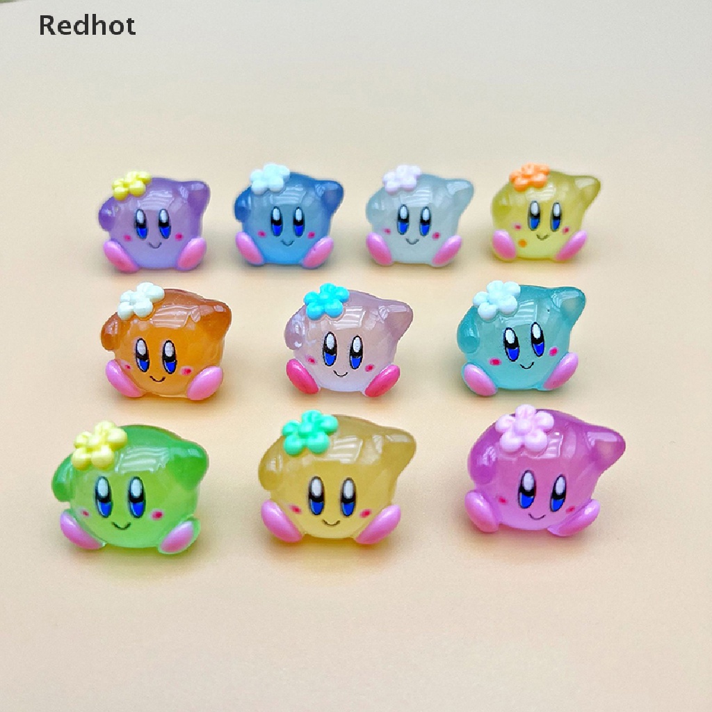 &lt; Redhot &gt; 2 Sản Phẩm Trang Trí Tiểu Cảnh Hoạt Hình Kirby Kawaii