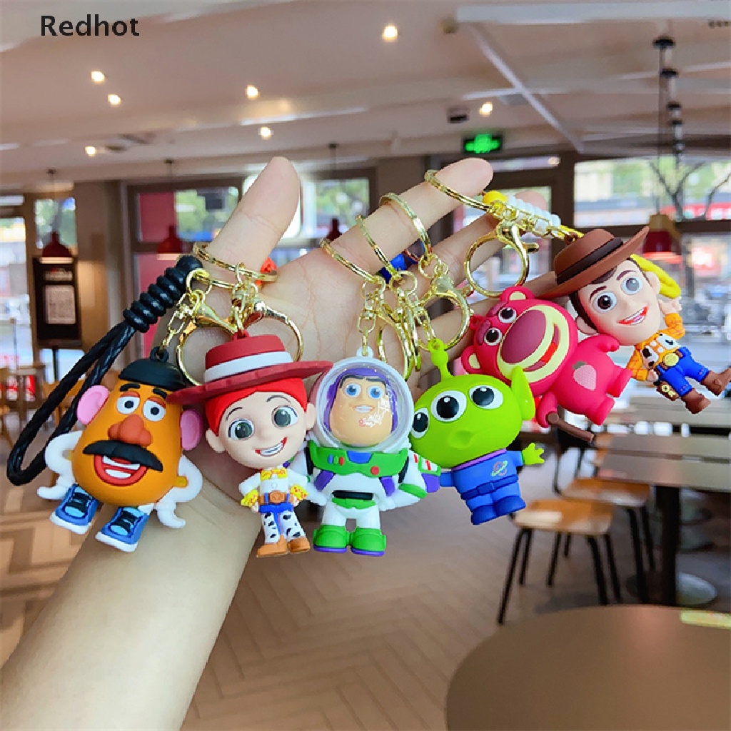 1 Móc Khóa Xe Hơi Ba Mắt Hình Gấu Dâu Tây Dễ Thương