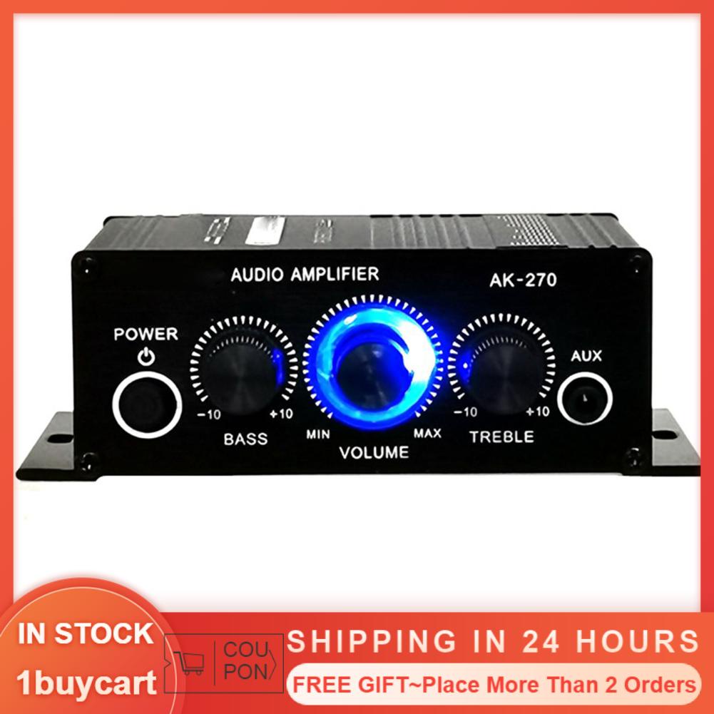 1buycart1 Mini Amplifier Powerful 2 Channel Small Sound Amplifier for Home