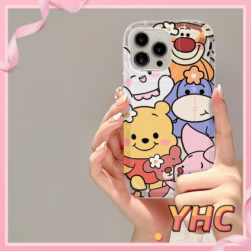 Ốp Lưng iPhone Túi không khí Pooh hoạt hình, vỏ mềm trong suốt chống rơi Cho Iphone 6 / 6S / 6splus / se / 7 / 7plus / 8 / 8plus / X / xs / xsmax / 11 / 12 / 13 / 14 / Plus / pro / pro max-718