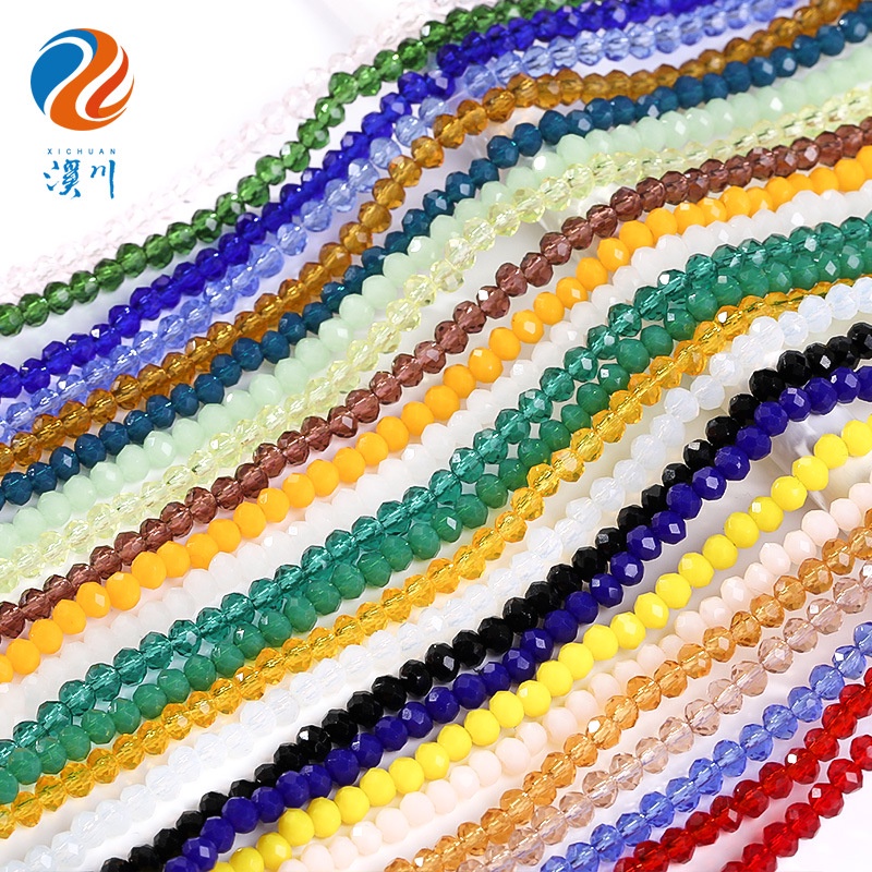 Set 200 Hạt Thủy Tinh 2mm Dài 40cm Dùng Làm Trang Sức DIY
