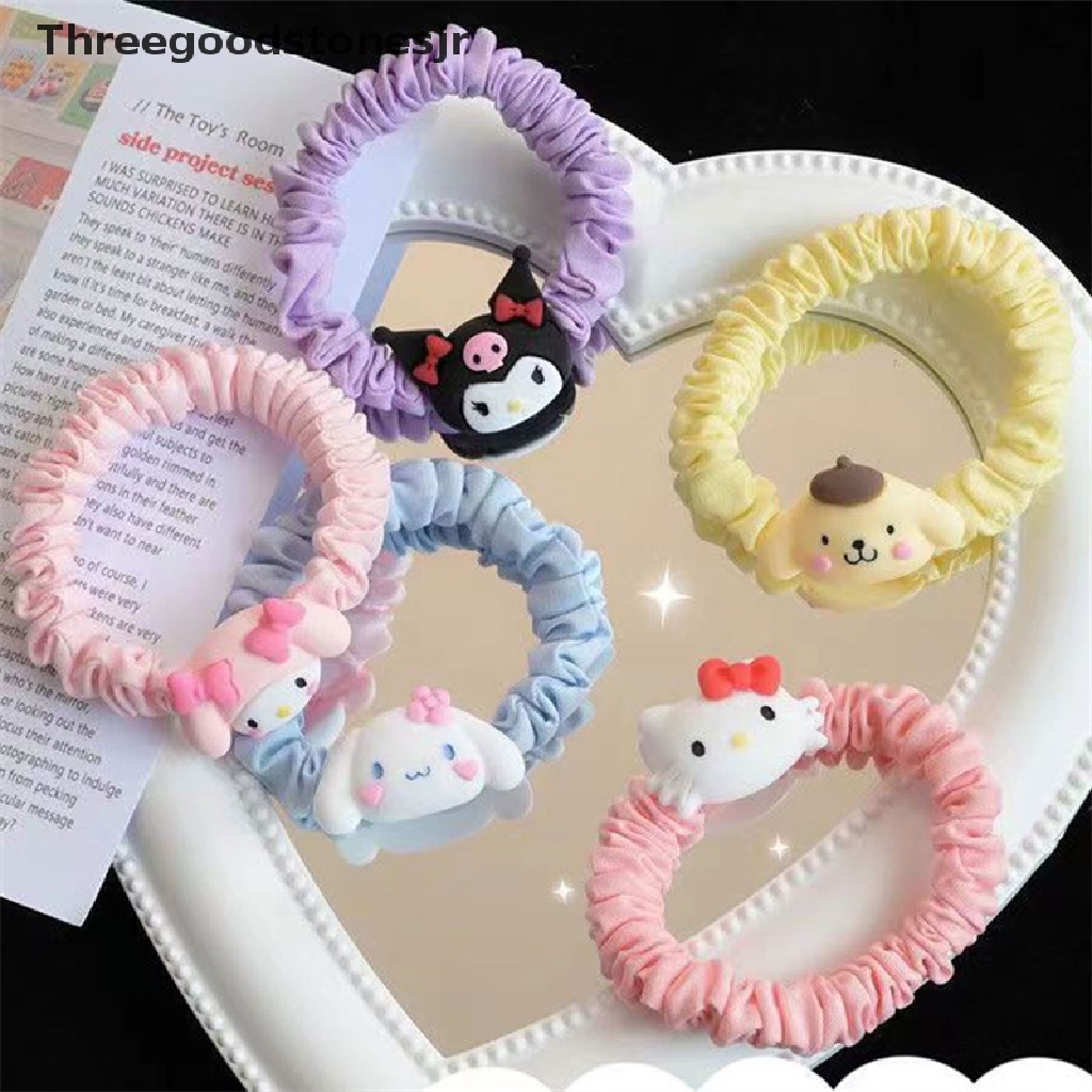 Dây Cột Tóc Scrunchies Co Giãn Hình Thú Hoạt Hình Đáng Yêu Cho Nữ JR