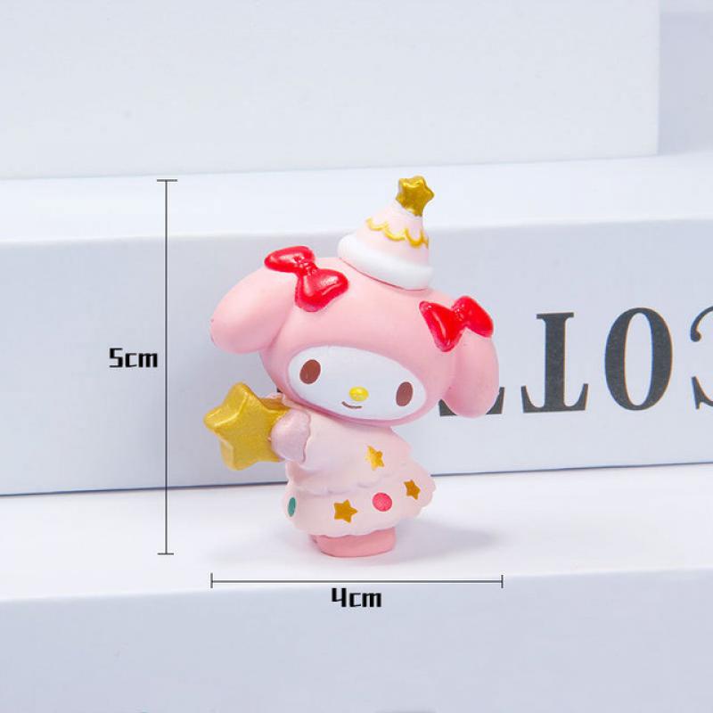 SANRIO Set 6 Mô Hình Đồ Chơi Mèo Hoạt Hình Kuromi MyMelody Kitty Giới Hạn Xe Hơi Dễ Thương Làm Quà Tặng Sinh Nhật Cho Bé Gái