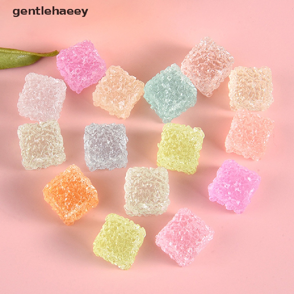 Bộ 10 Mô Hình Đồ Ăn Đường Vuông Mini Bằng Nhựa Resin Phát Quang Trang Trí Điện Thoại / Sổ Tay DIY