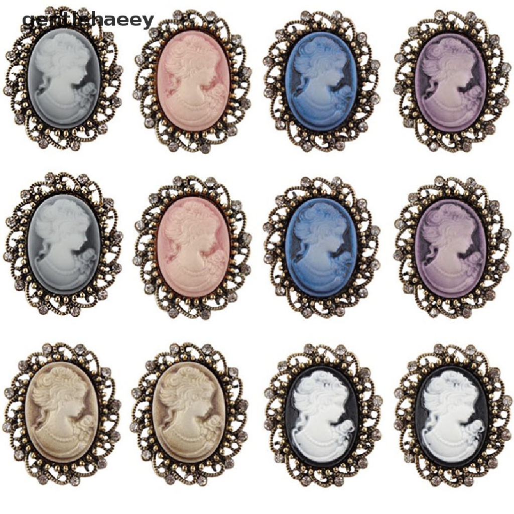 Trâm Cài Áo Hình Tượng Nữ Thần Cameo Đính Đá Phong Cách Gothic Cổ Điển