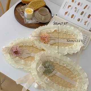 Nón Cối Phối Ren Hoa Cho Bé Gái