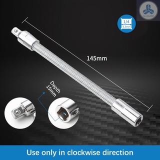 3Pcs Flexible Socket Extension Cables 1/4 3/8 1/2 Flex Socket Extension Bar Set Drive Light Impact Extender