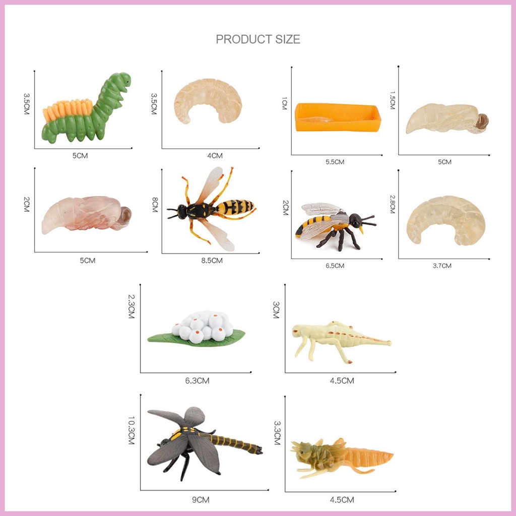 Set 12 Tượng Côn Trùng Đồ Chơi Cho Bé