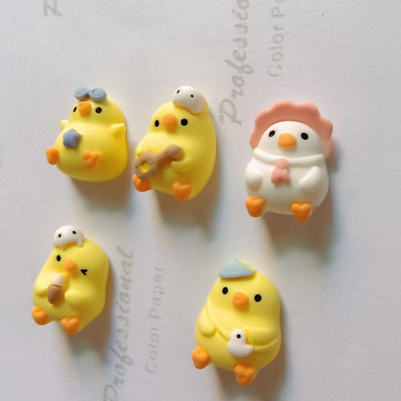 Nam Châm Dán Trang Trí Hình Gà Con Màu Vàng Dễ Thương