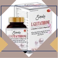 Viên uống Sinaka L Glutathione - Giúp Sáng Da, Giảm Nám Sạm Da, Nhăn Da - Hộp 30 Viên [ Chính Hãng ]