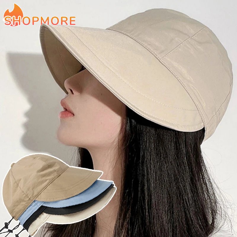 Nón Bucket Chất Liệu Cotton Mềm Màu Trơn Tùy Chỉnh Thời Trang Đi Biển Mùa Xuân Hè Cho Nữ