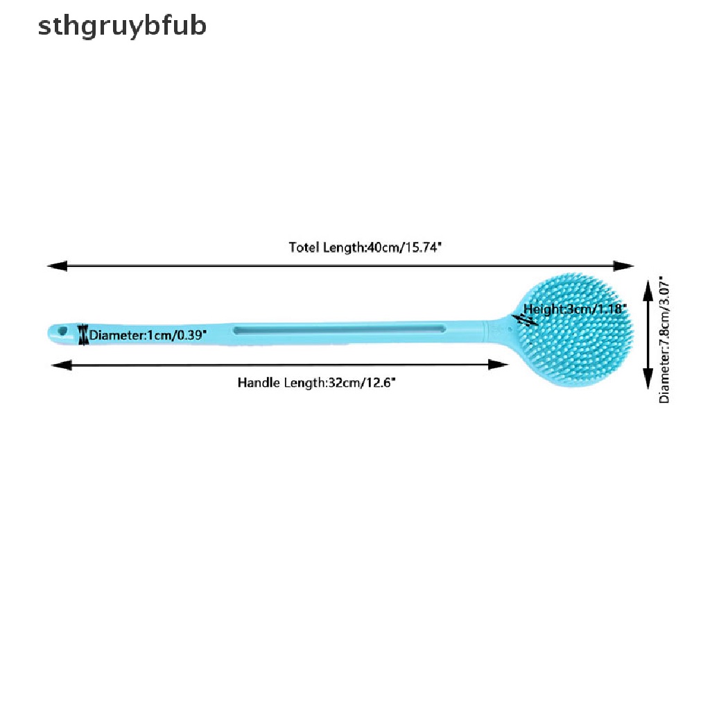 Bàn Chải Silicon Cán Dài Chà Lưng Khi Tắm Tiện Dụng