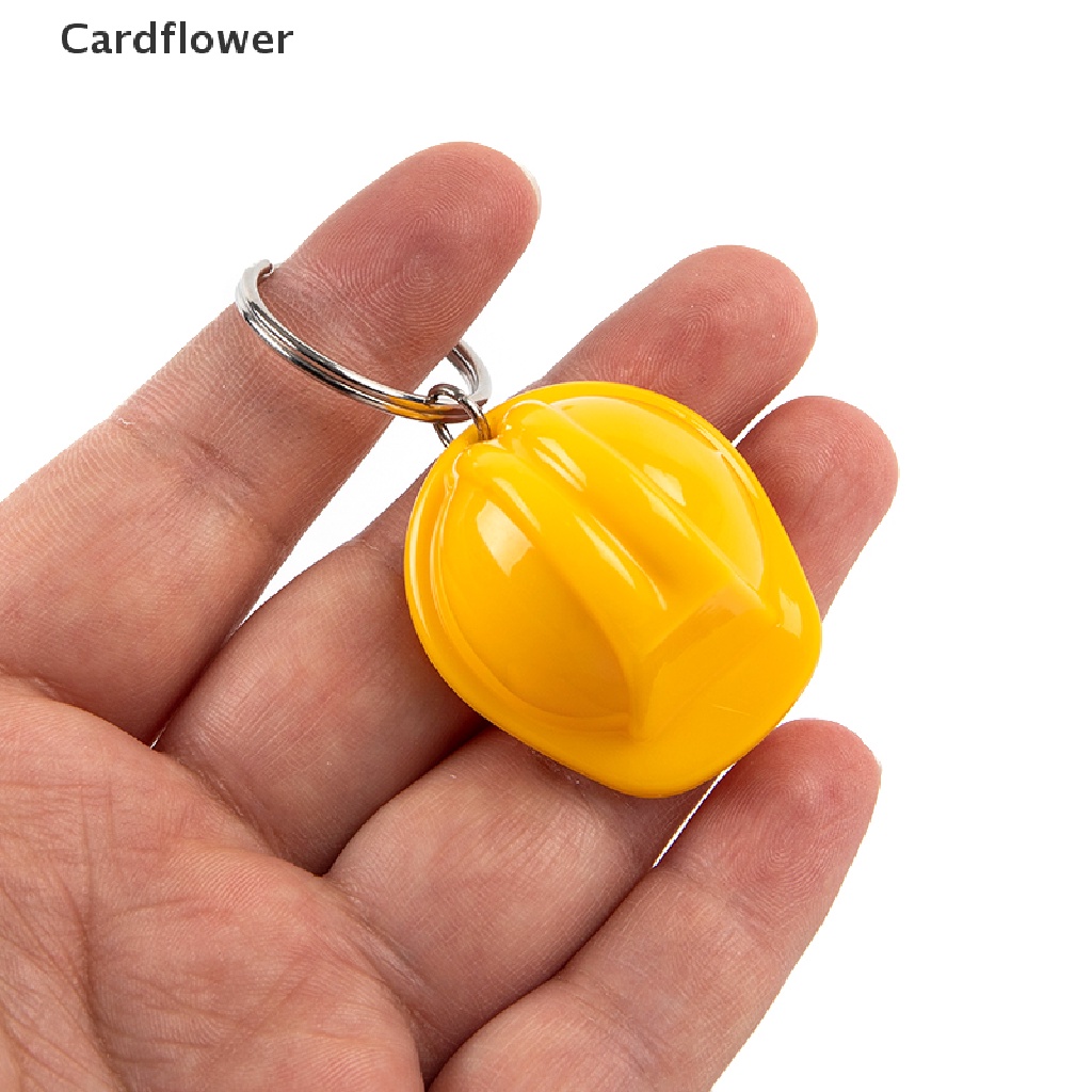 < Cardflower > Móc Khóa Mũ Bảo Hiểm Cứng An Toàn Sáng Tạo Làm Quà Tặng Trang Sức Chìa Khóa
