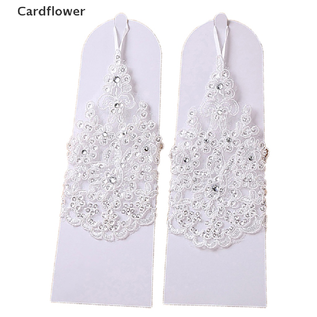 Găng Tay Công Chúa Phối Ren Đính Kim Cương Giả < Cardflower > Cho Bé Gái Chụp Ảnh