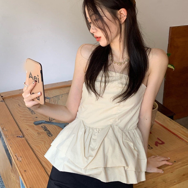 Áo Không Tay Thiết Kế Quyến Rũ Dễ Phối Đồ Thời Trang Phong Cách Hàn Quốc Cho Nữ