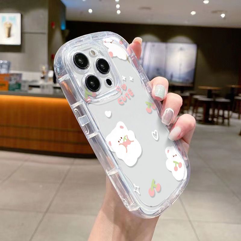 ✅Ốp Điện Thoại Mềm Trong Suốt In Hình Gấu Trắng Chống Sốc Cho Iphone 12 8p 7 / / 11 / 14Promaxxrxs13