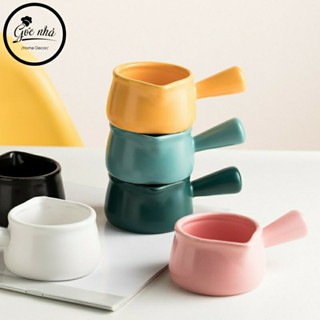 [Có sẵn] Chén/Cốc Đựng Nước Sốt/Syrup Có Tay Cầm Mini Chất Liệu Sứ Men Màu Cao Cấp