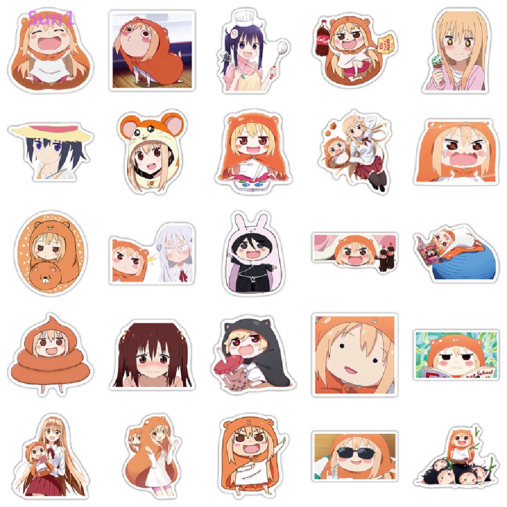 Sun1 > 50 Chiếc Phim Hoạt Hình Himouto! Sticker Umaru-chan Dán Trang Trí Laptop Xe Đạp