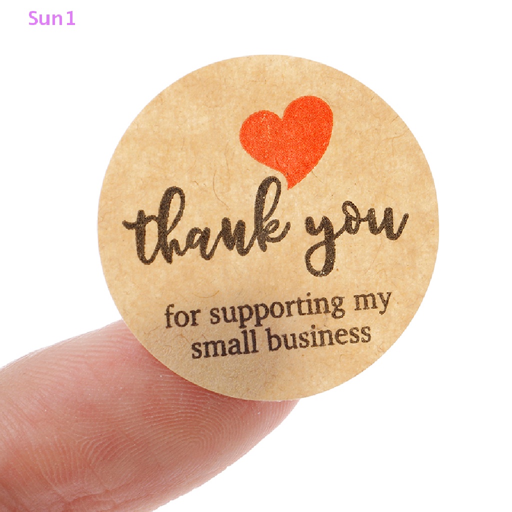 Set 500 Nhãn Dán Tròn In Chữ Thank You Trang Trí Đa Năng Tiện Dụng