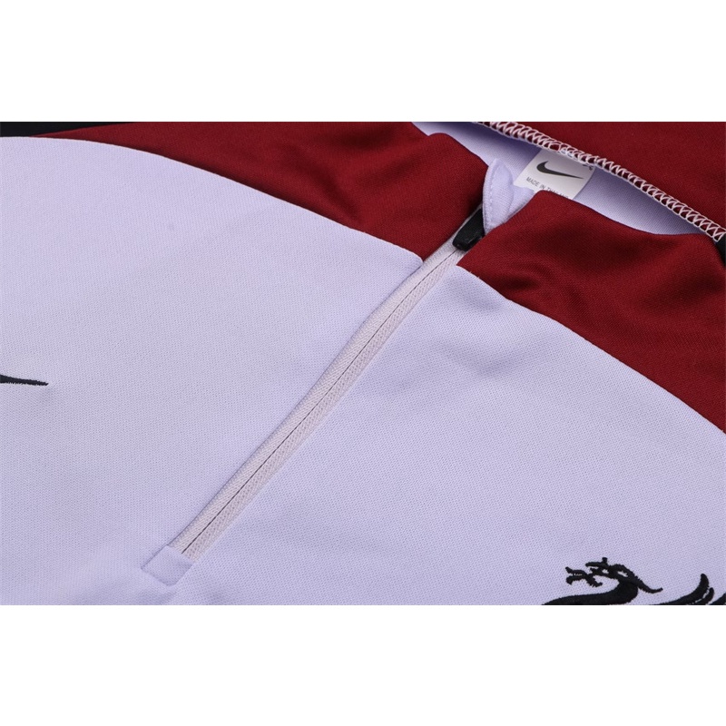 Liverpool dài tay áo nửa zip áo thể thao nam cộng với kích thước đầu ngón tay cái đâm thiết kế