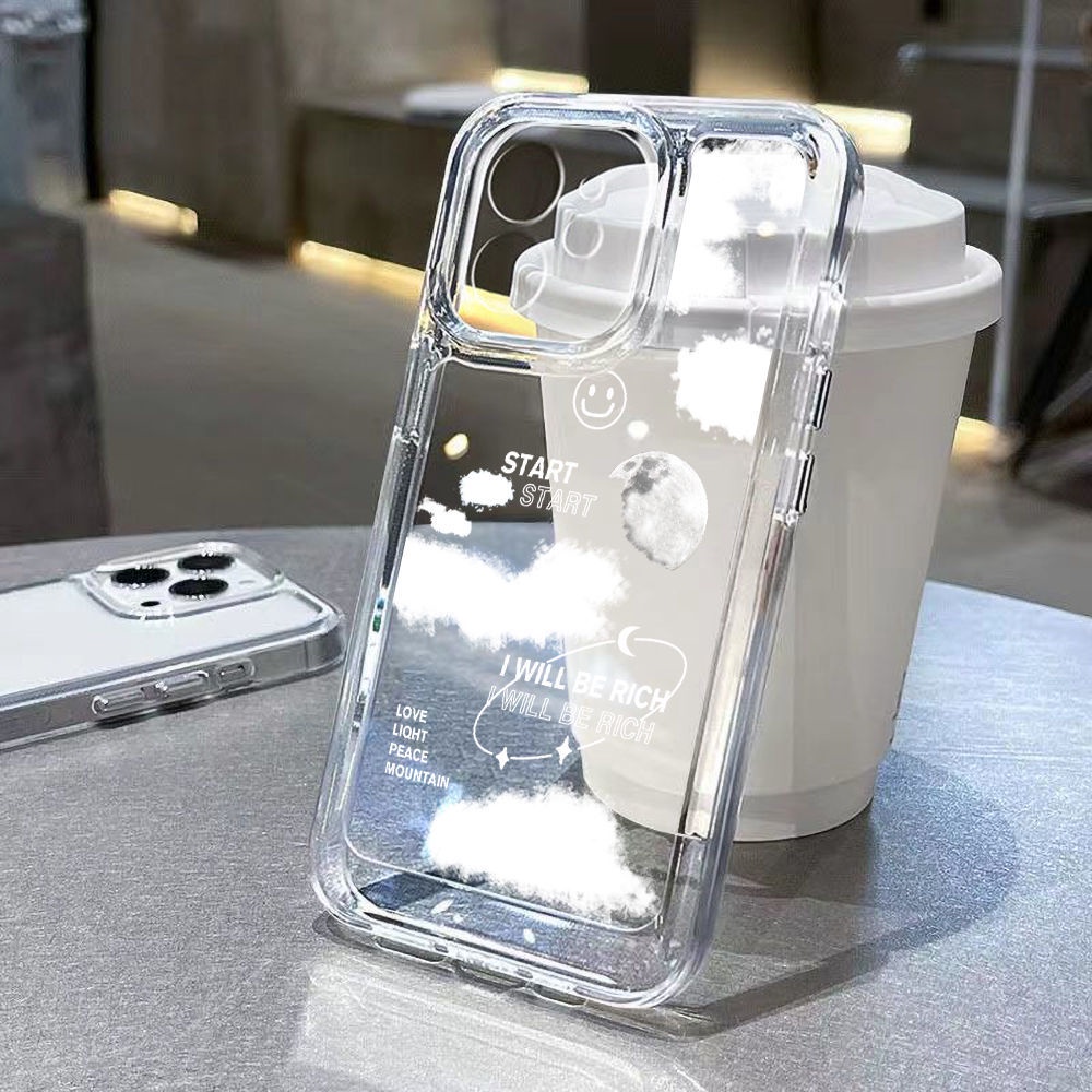Ốp Điện Thoại TPU Mềm Chống Sốc Hình Đám Mây Cho iphone 14 pro max 11 Promax 11 12 / 13 / 6 / 7 / 8plus / X max