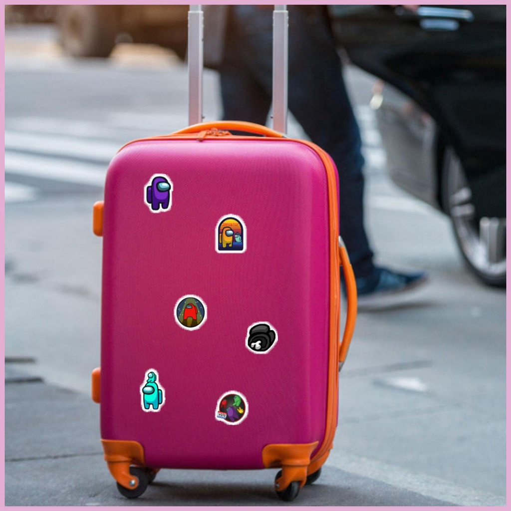 Bộ 50 Miếng Dán Họa Tiết Anime Dễ Thương Dùng Trang Trí Chai Nước Laptop