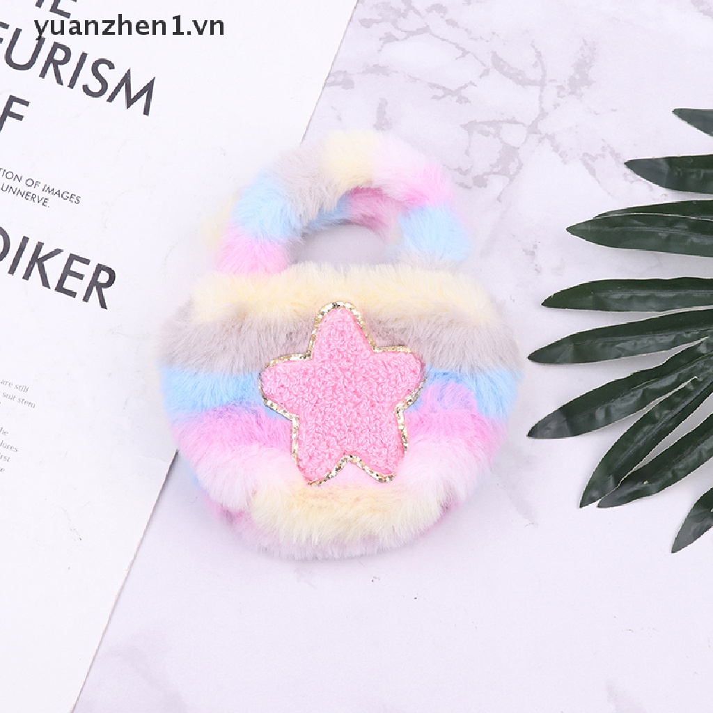 Ví Đựng Tiền Xu / Tai Nghe Mini Bằng Lông Nhung Dễ Thương Xinh Xắn