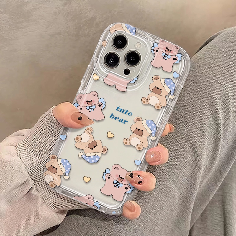 Ốp Điện Thoại Silicon TPU Mềm Trong Suốt Họa Tiết Dễ Thương Chống Sốc Cho IPhone 14 12 13 11 Pro XS Max 7 + 8 Plus X XR