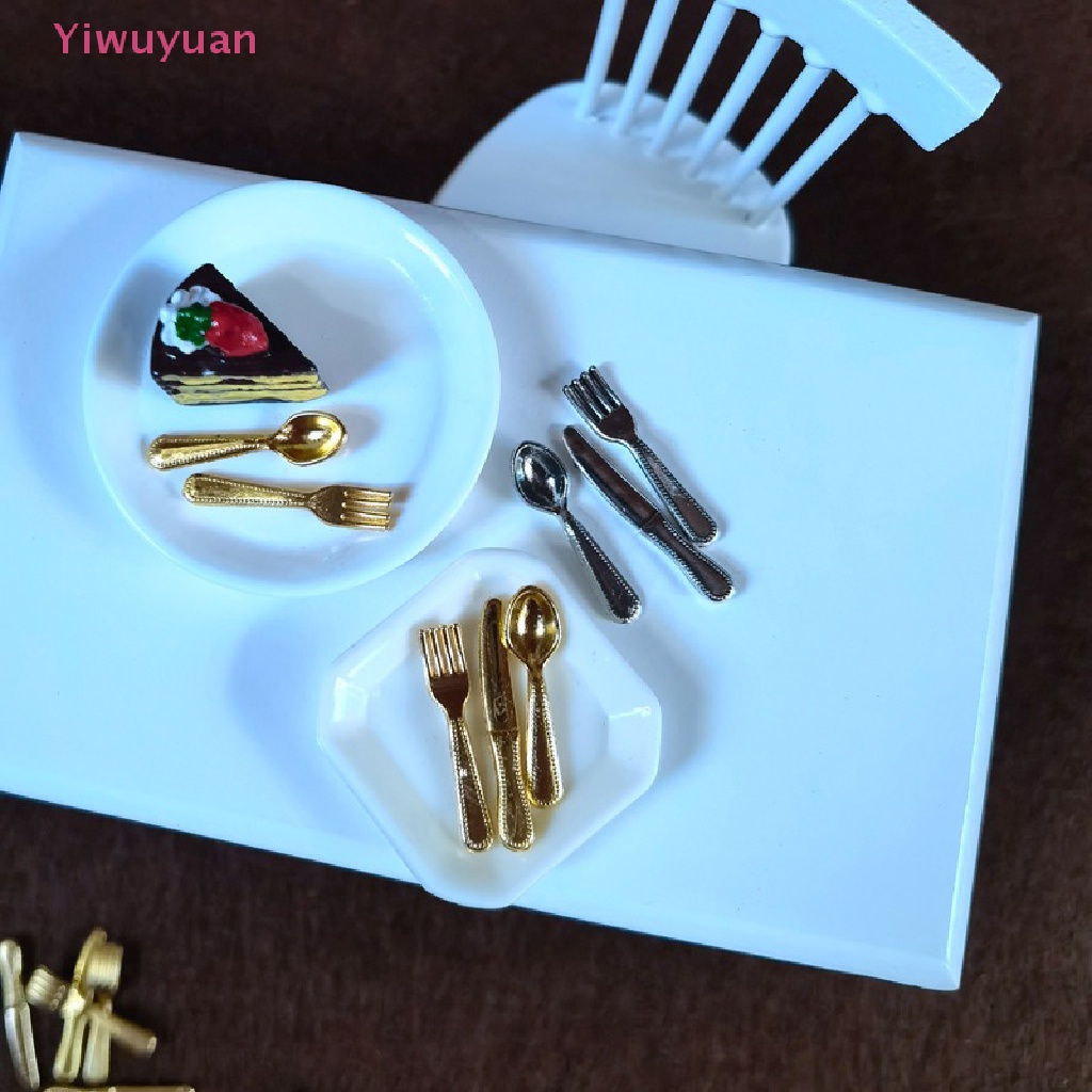1 Bộ Muỗng Nĩa mini Trang Trí Nhà Búp Bê Mới