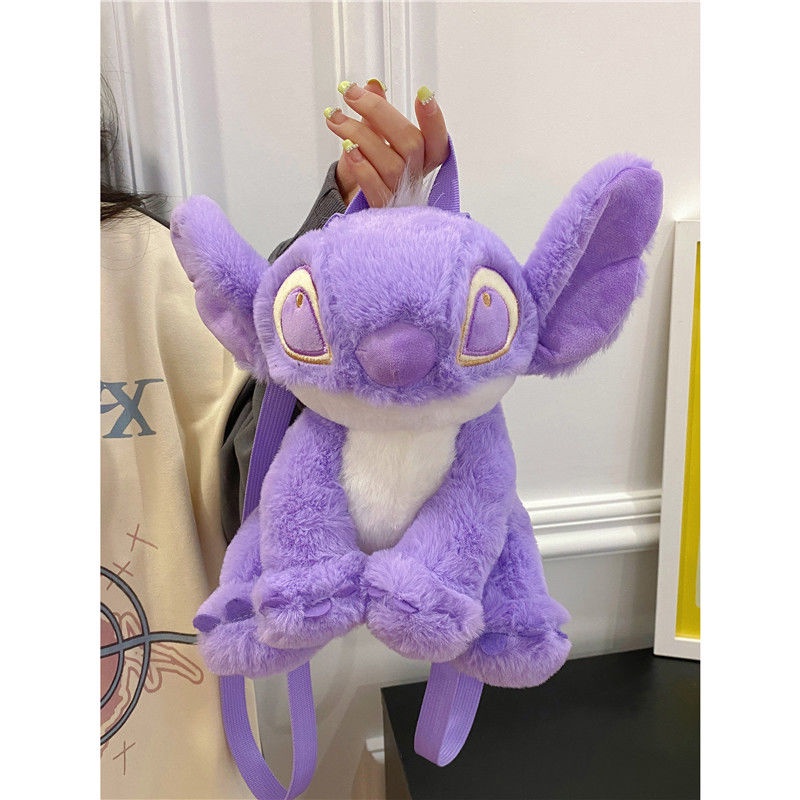 Ba Lô Đeo Vai Kiểu Hoạt Hình Stitch Nhồi Bông Thiết Kế Đơn Giản Cho Nữ
