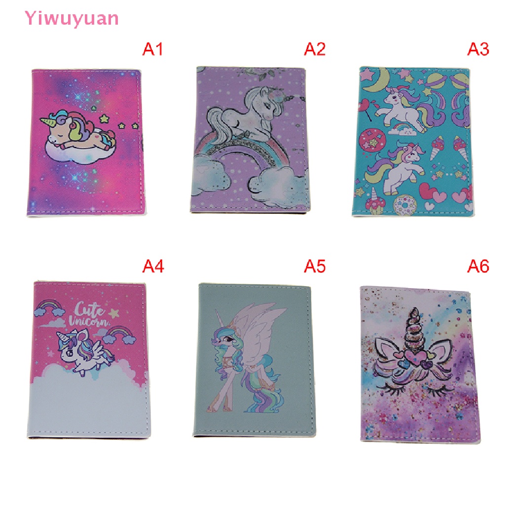 1 Túi Da PU Đựng Hộ Chiếu Và Thẻ Tín Dụng Chống Thấm Nước Họa Tiết Kỳ Lân Mới