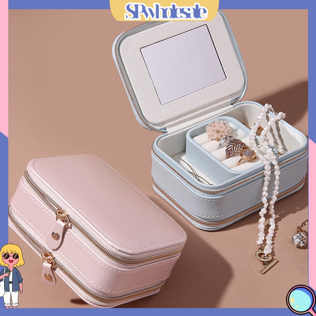 <SPwholesale> Hộp Đựng Trang Sức Bằng Da Giả Mini Thoải Mái